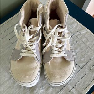 Splay Cream High-Top Canvas Sneakers